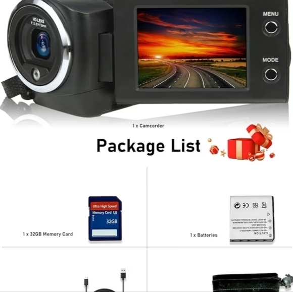 FLATIC 2K Camcorder, 48MP Video Camera, 16X Digital Zoom Vlogging Camera - Picture 8 of 10